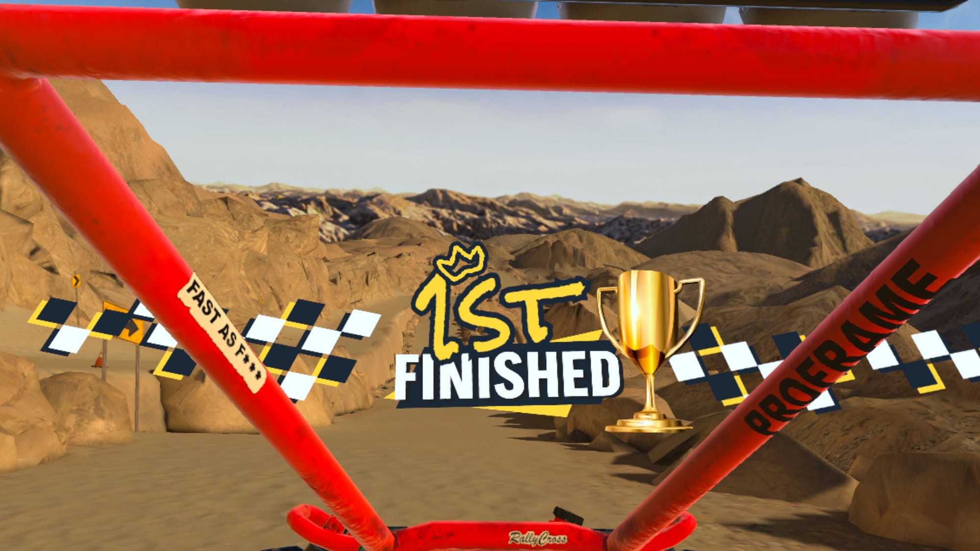 1st place finish screenshot from EXOcars.