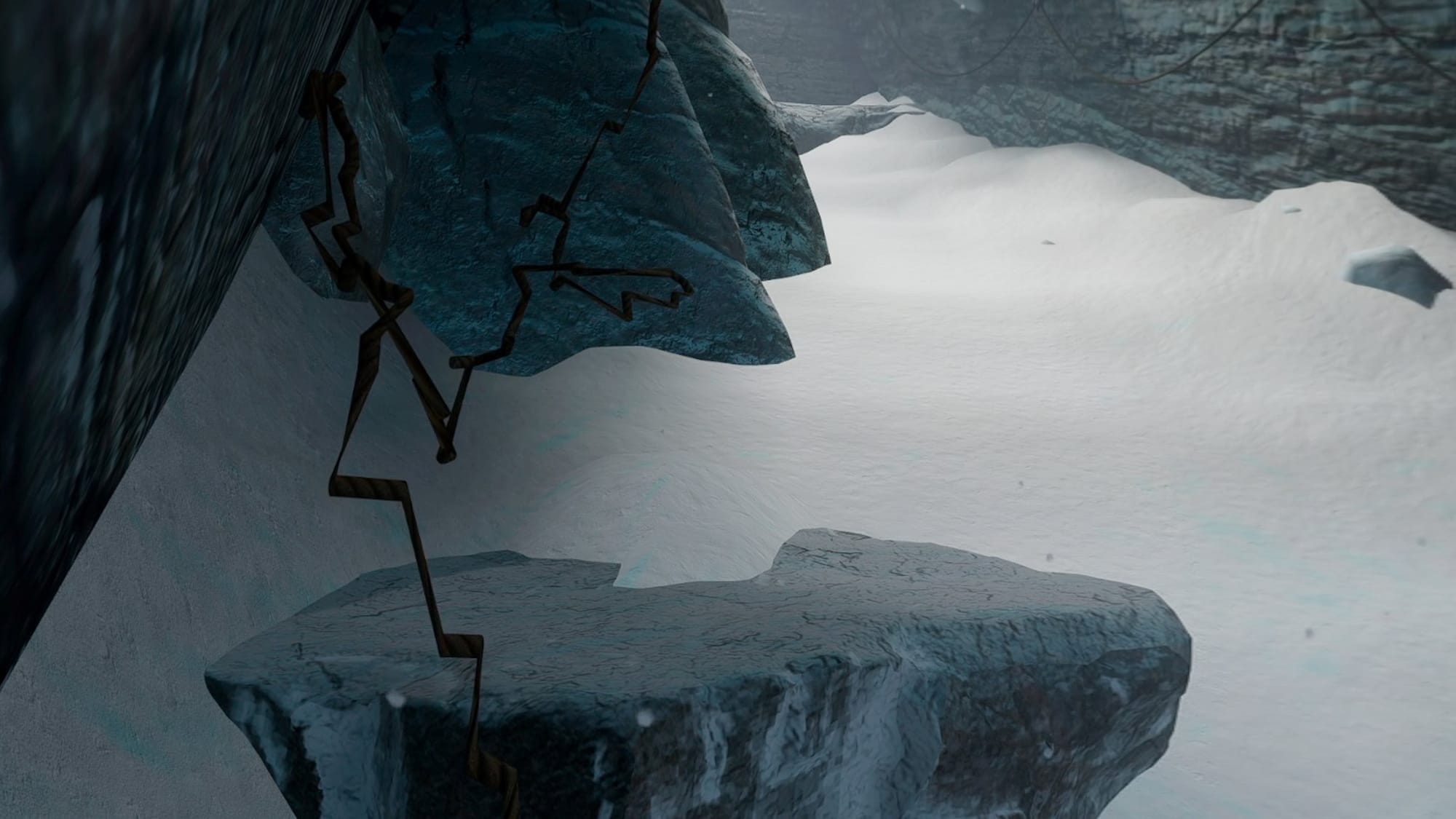Into The Darkness VR screenshot shows a distorted rope